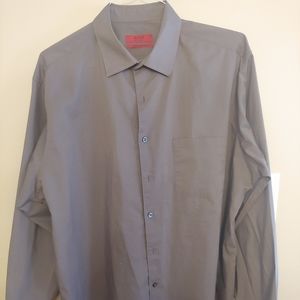 Gray Button Down Dress Shirt